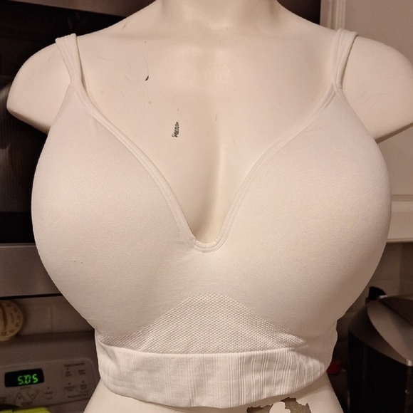 q White V-Neck Bralette Size XXL - Picture 1 of 5